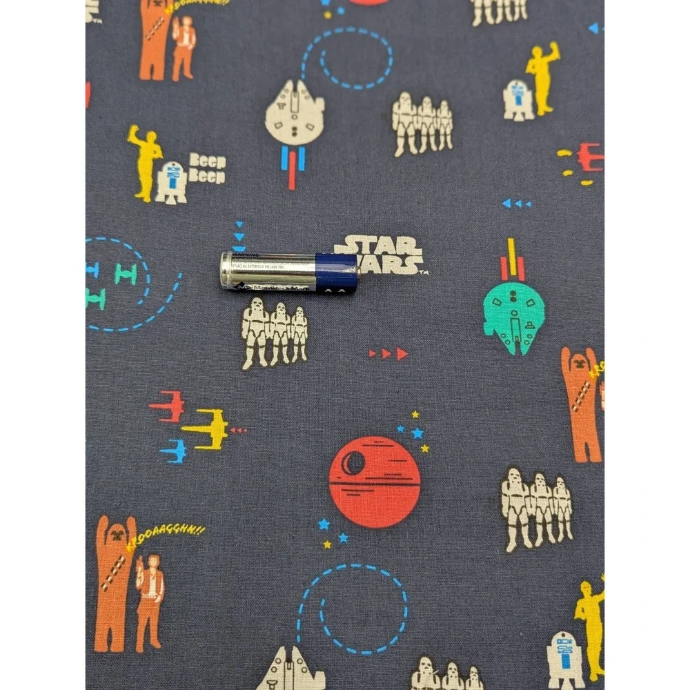 9 Yard Lot Star Wars Theme Navy Blue Cotton JOANN Fabric Material - 44 in Wide